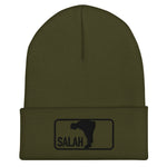 Salah Classic Black Logo Embroidered Cuffed Beanie