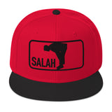 Salah Classic Black Logo Embroidered Snapback Cap