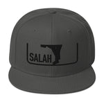 Salah Classic Black Logo Embroidered Snapback Cap