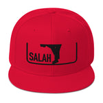 Salah Classic Black Logo Embroidered Snapback Cap